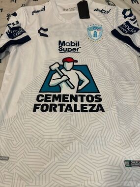 Charly brand CF PACHUCA Luchador style Men's JERSEY Sz LARGE New w tags LIGA MX